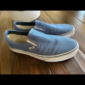 Men’s blue slip on Vans. Size 10